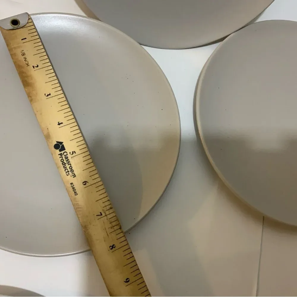 New 3 IKEA of Sweden Blue Gray Matte Salad Plates #12011 Discontinued 7.75